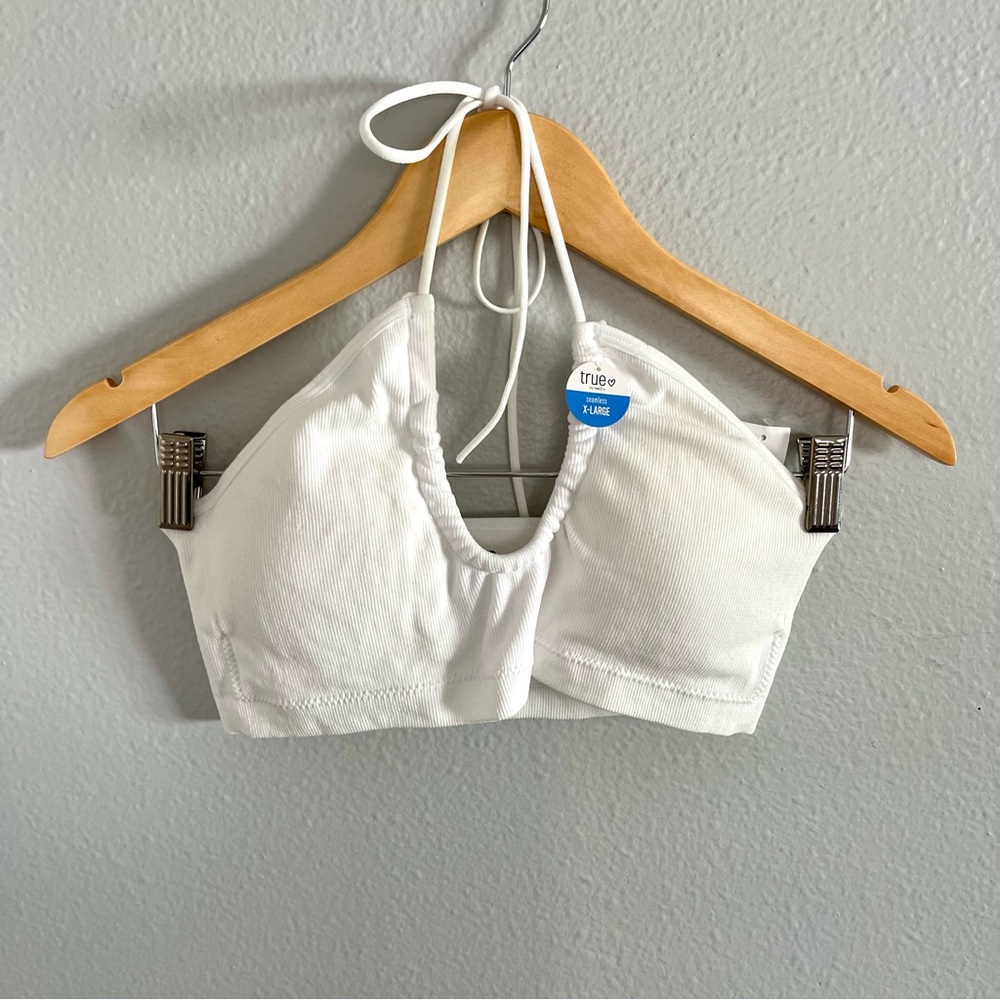 White Halter Bralette